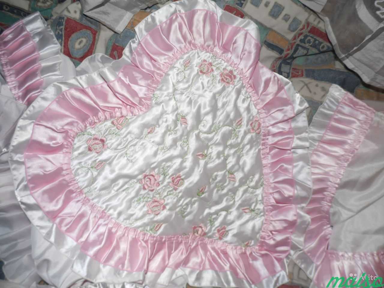 Наволочки togas бело-розовый атлас в Москве. Фото 1
