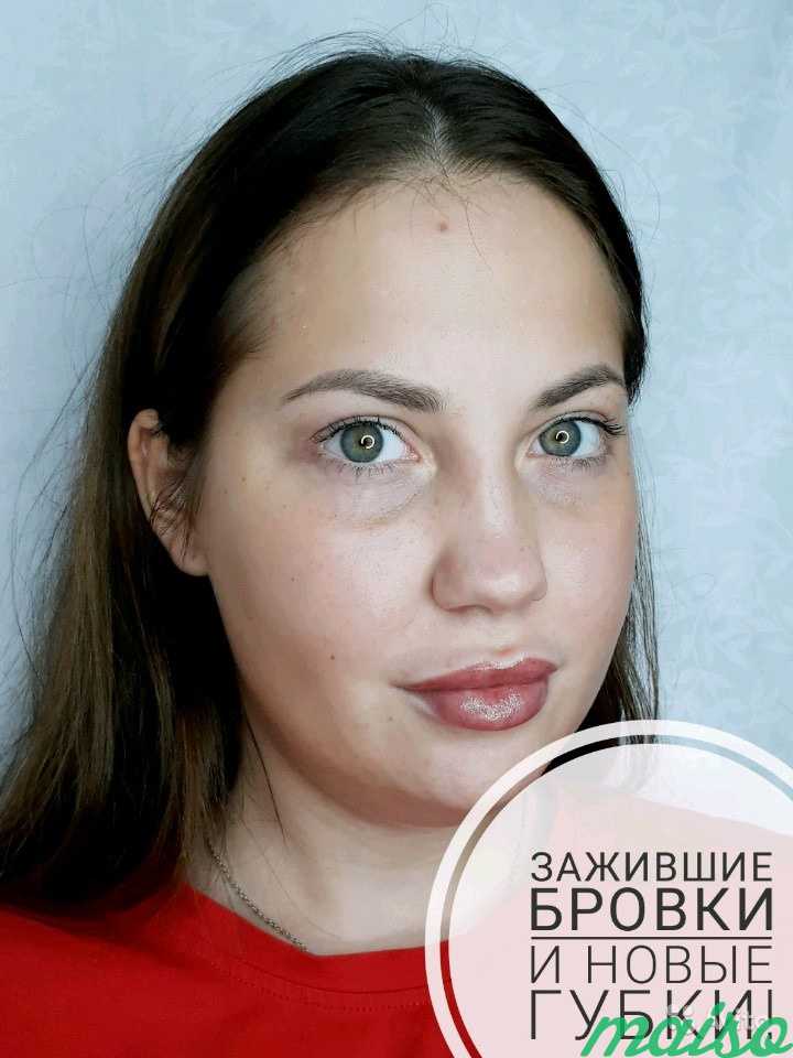 Татуаж Перманентный макияж Пудровые брови в Москве. Фото 3