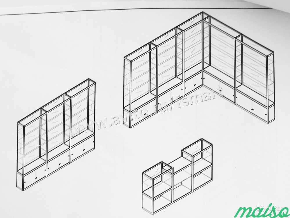 Витрины стеклянные глубина 300 в Москве. Фото 4