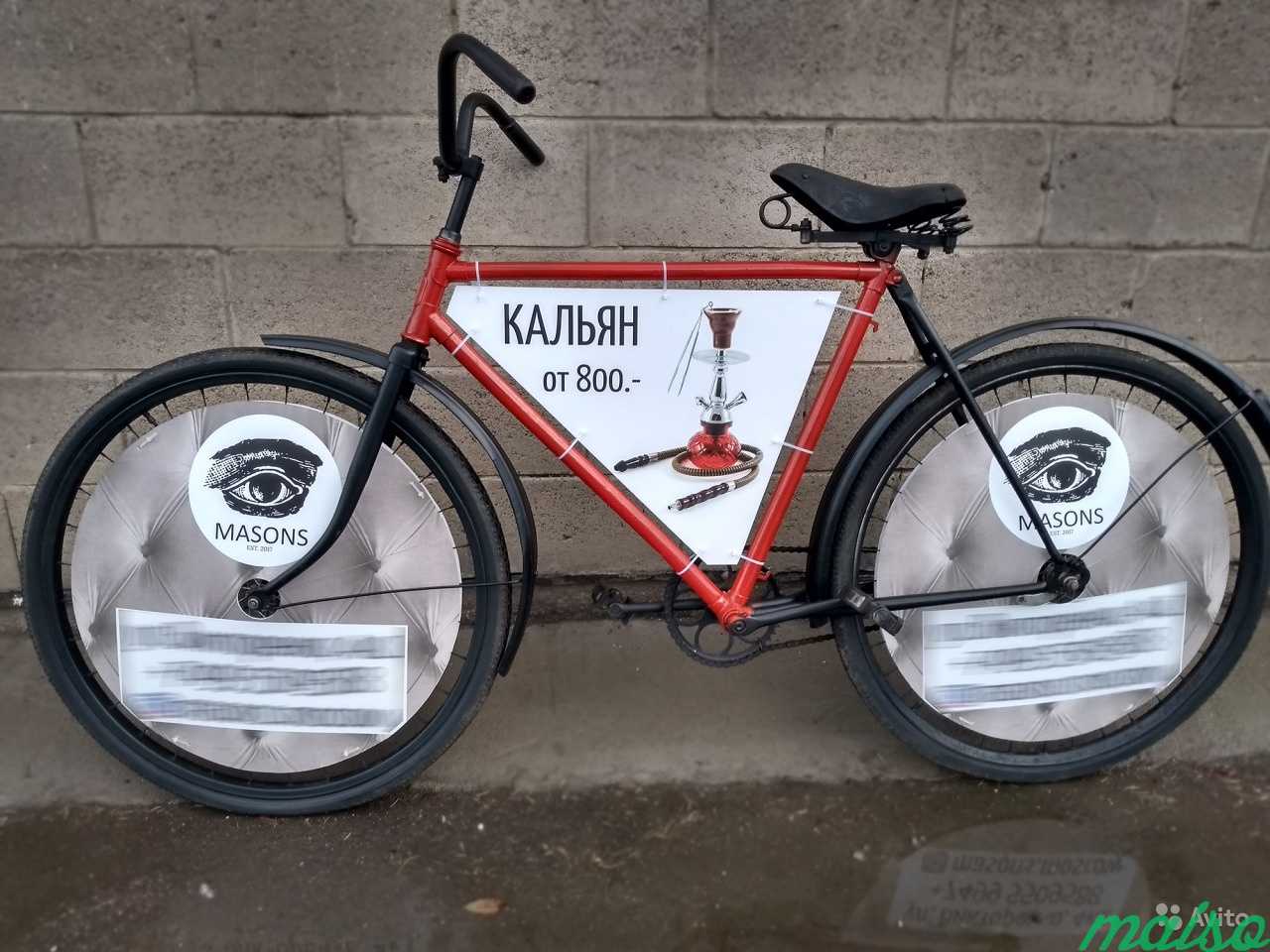 Реклама на велосипеде, велосипеды с рекламой в Москве. Фото 6