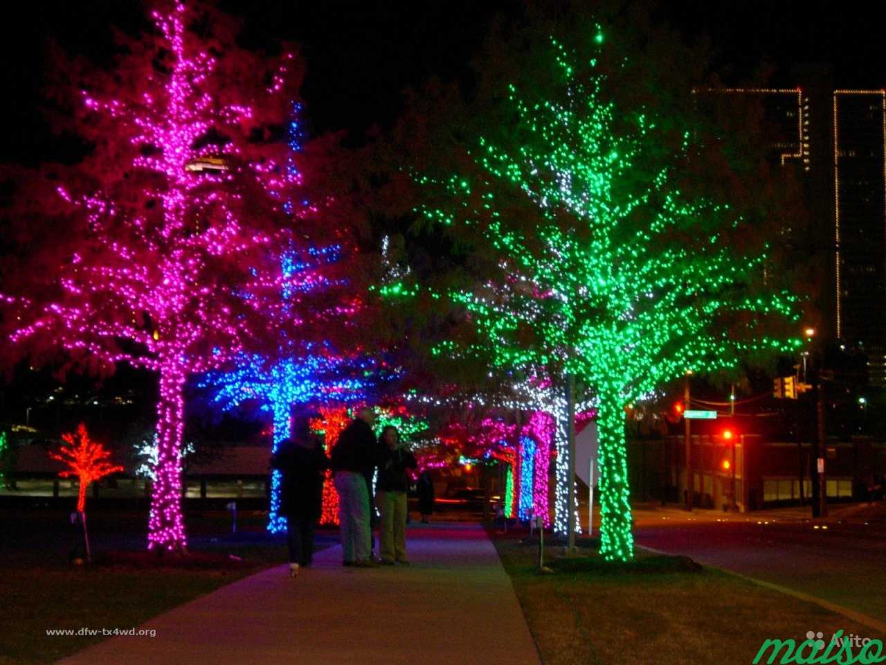Подсветка, декоративное освещение деревьев спайдер в Москве. Фото 2