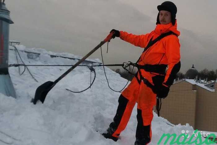 Очистка крыш от снега и сосулек, альпинисты в Москве. Фото 1