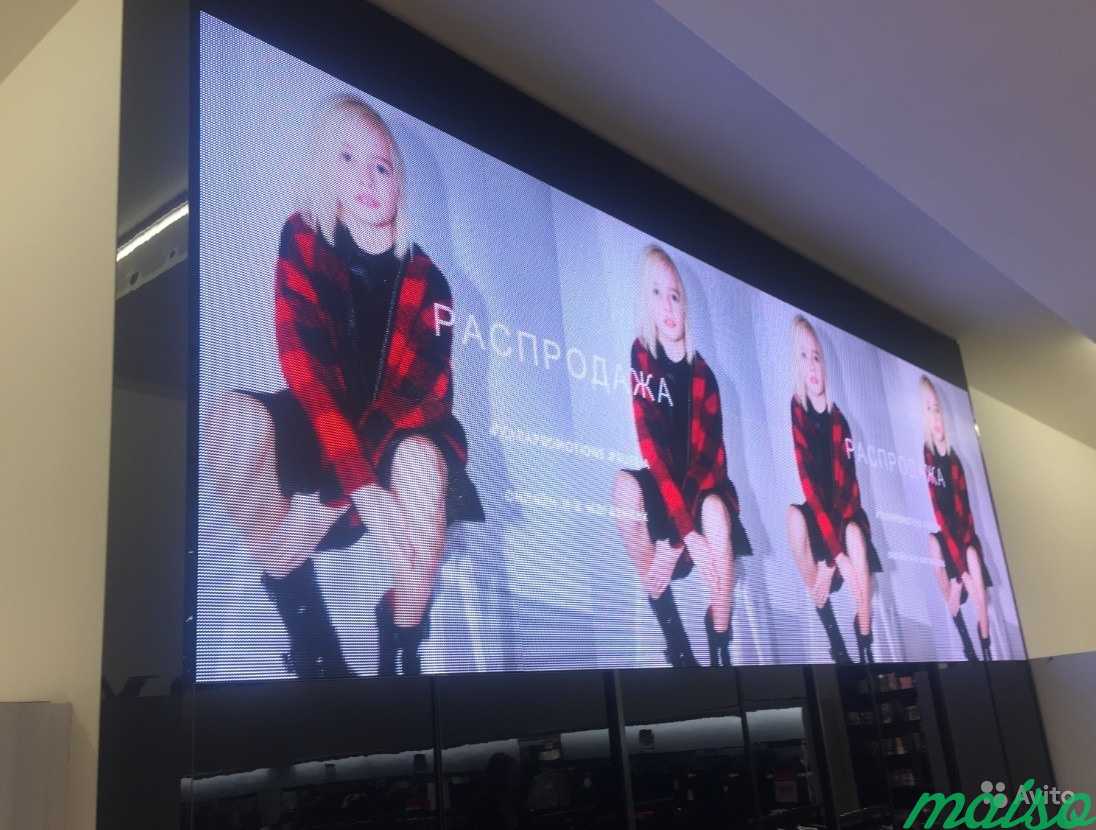 Интерьерный led экран для магазина или ресторана в Москве. Фото 2
