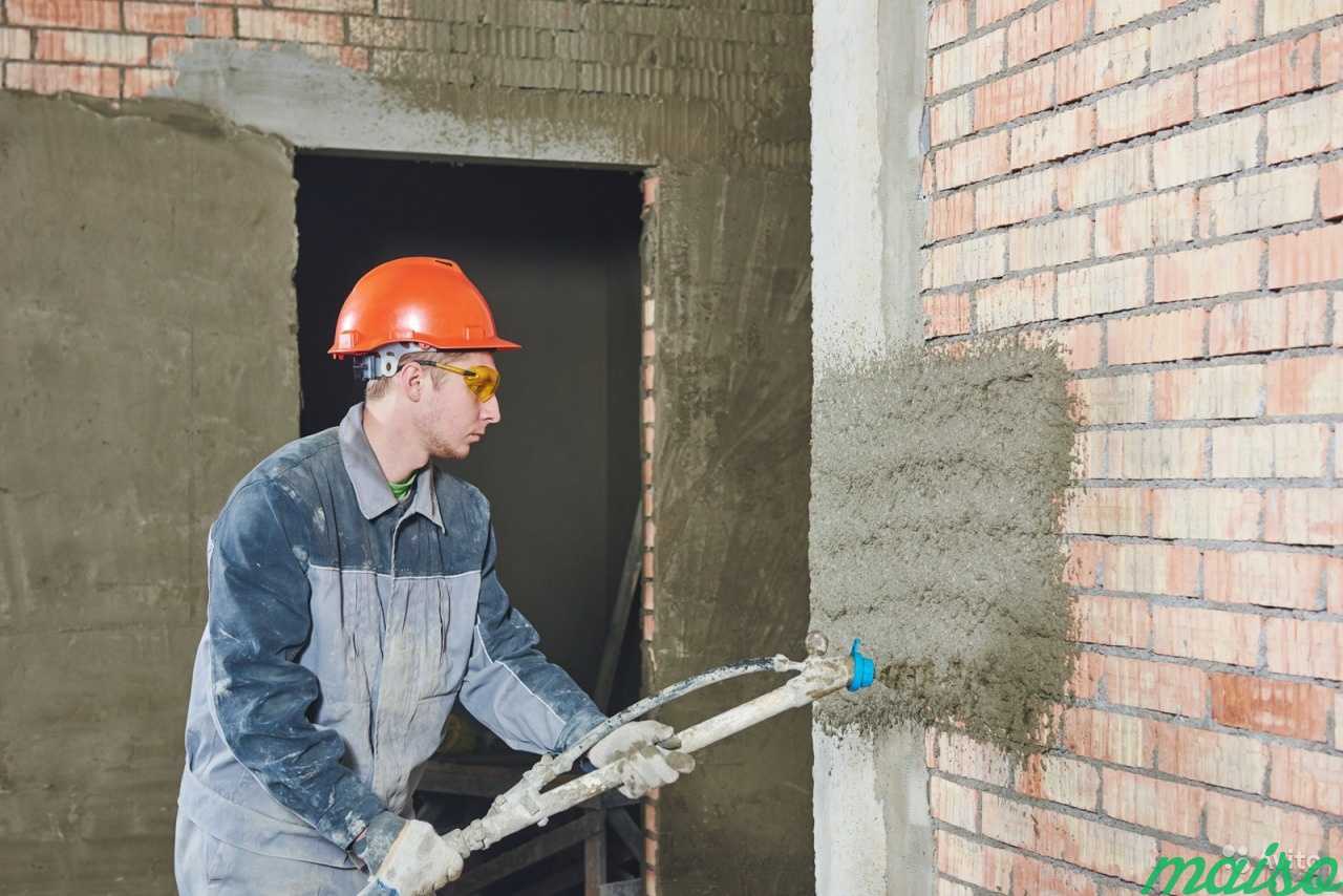 Штукатурка стен механизированная цементая в Москве. Фото 2