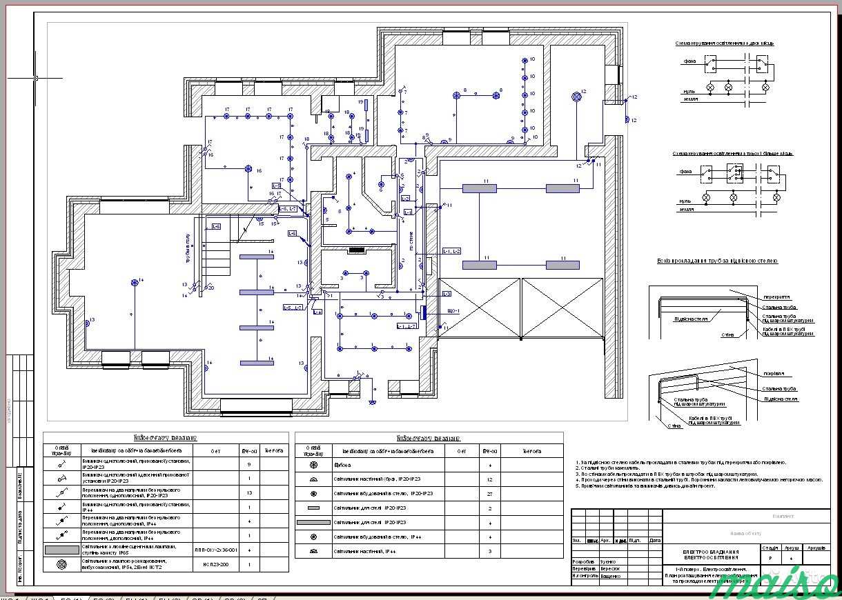 План электроосвещения квартиры
