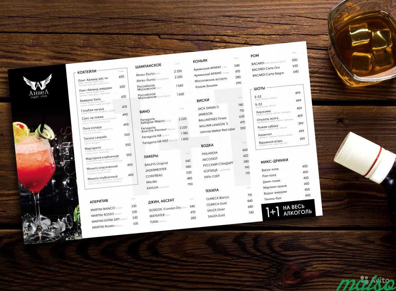 Дизайн и вёрстка меню для баров, кафе и ресторанов в Москве. Фото 10