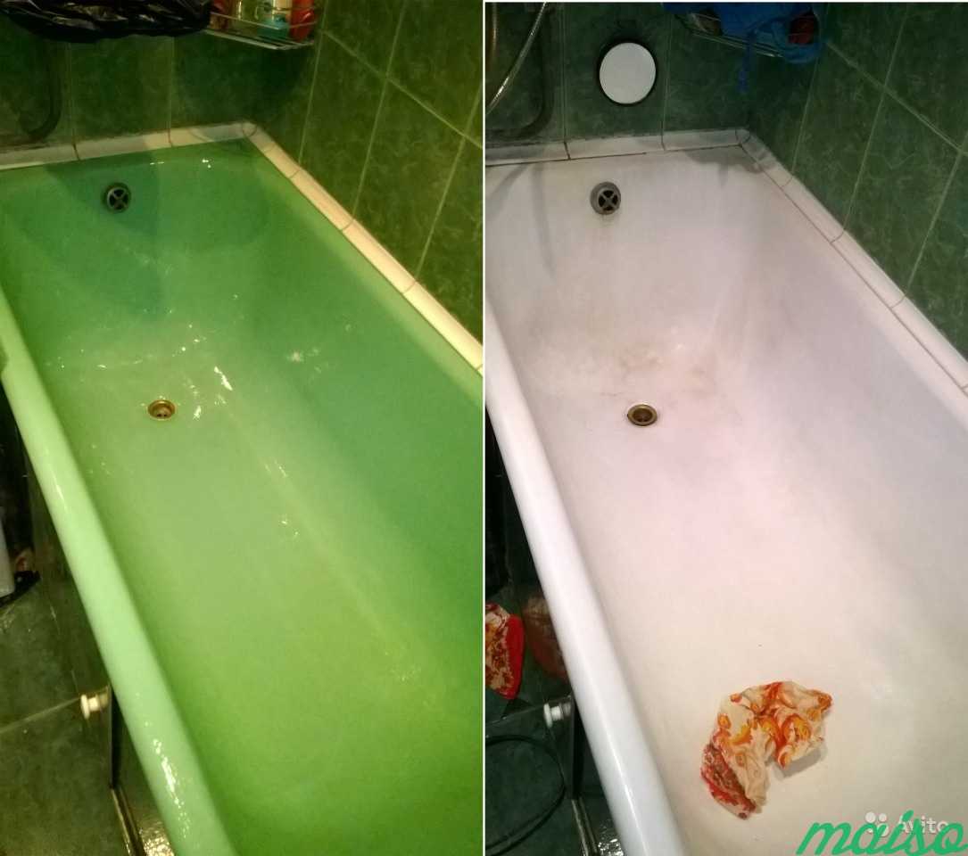 Реставрация ванны, жидкий акрил, эмалировка в Москве. Фото 9