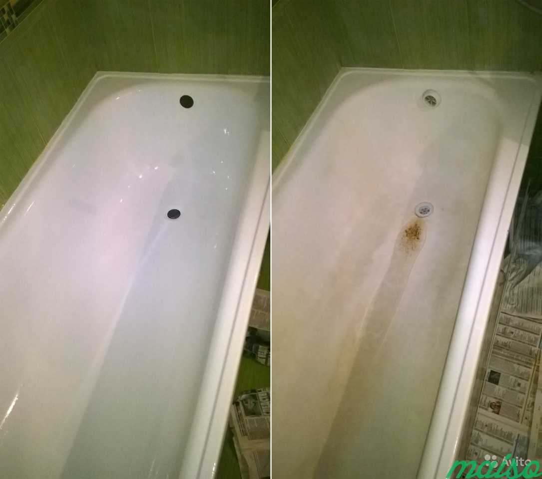 Реставрация ванны, жидкий акрил, эмалировка в Москве. Фото 4