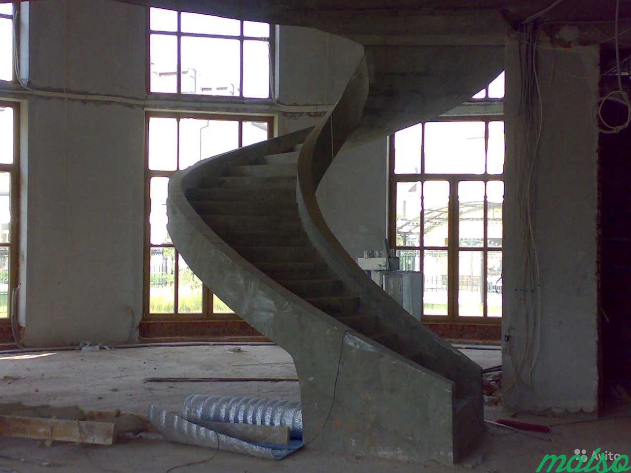 Изготовление монолитных лестниц в Москве. Фото 1