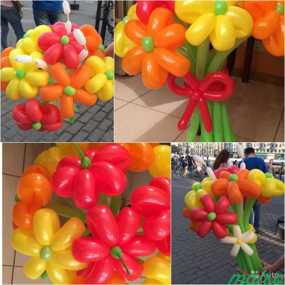 Букеты цветов из воздушных шаров в Москве. Фото 5