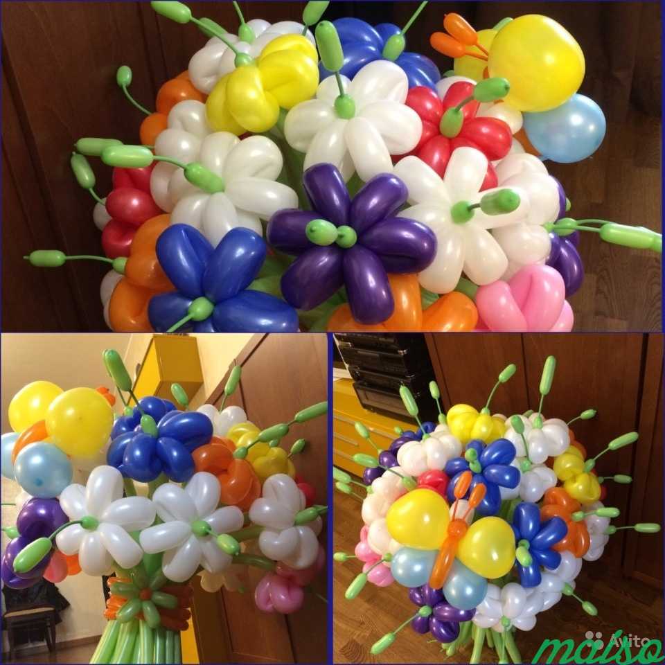 Букеты цветов из воздушных шаров в Москве. Фото 8