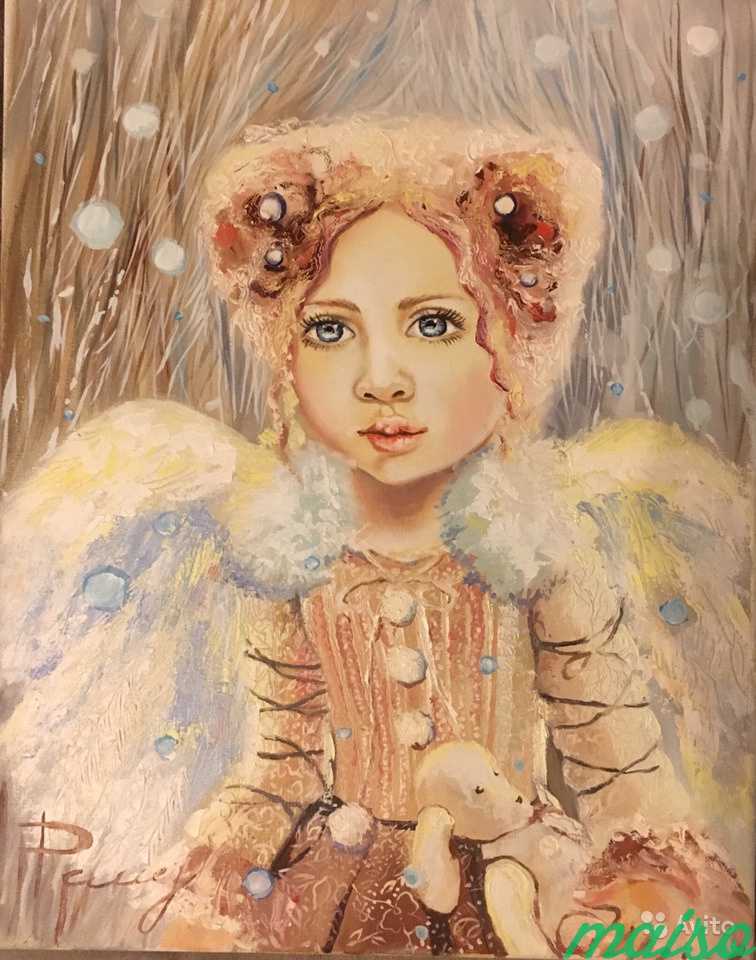 Картина маслом «девочка-Ангел» в Москве. Фото 1
