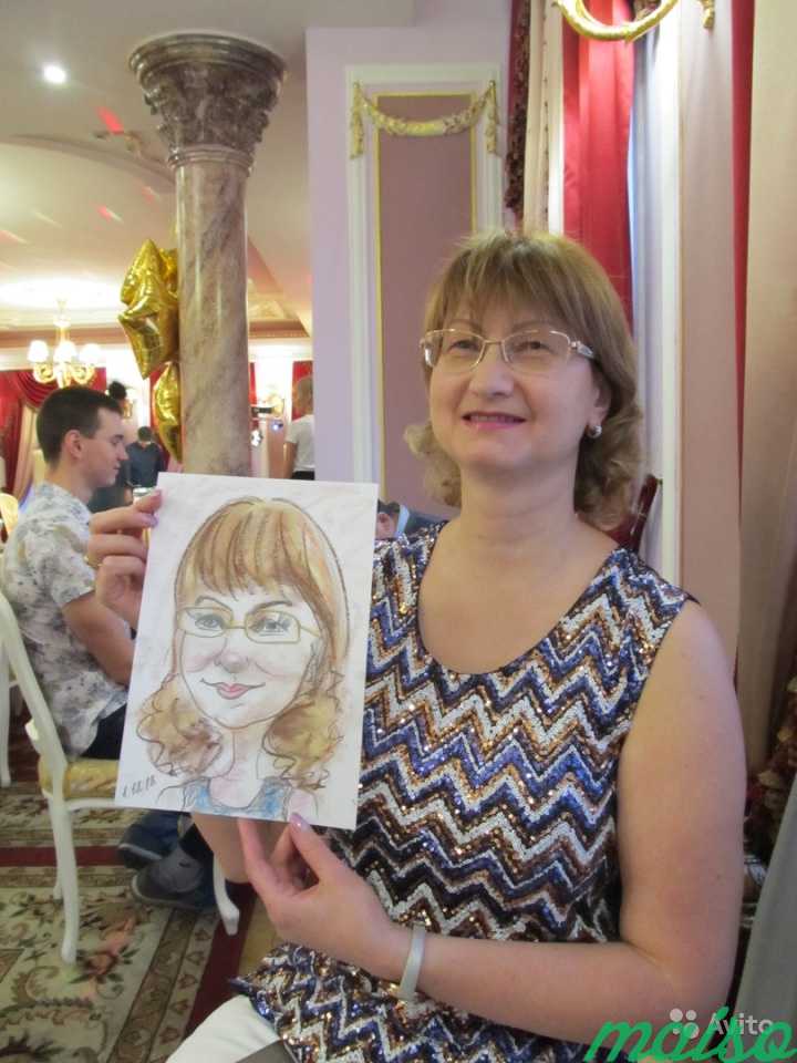 Шаржист на праздник, шарж, портрет по фото в Москве. Фото 4