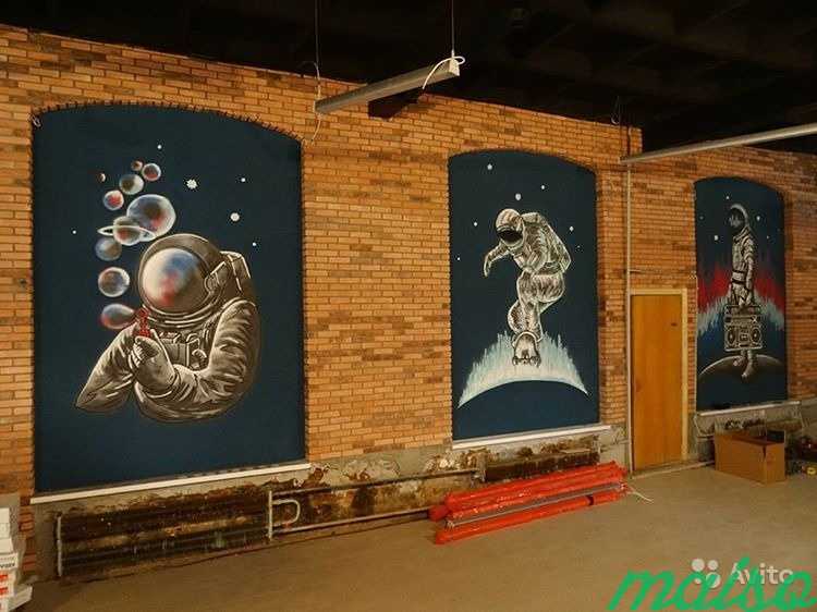 Граффити. Оформление квартир, кафе и магазинов в Москве. Фото 2