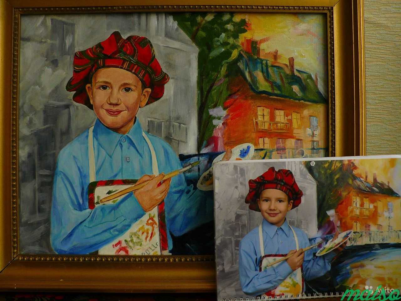 Портрет маслом с фото детские, взрослые, коллектив в Москве. Фото 1