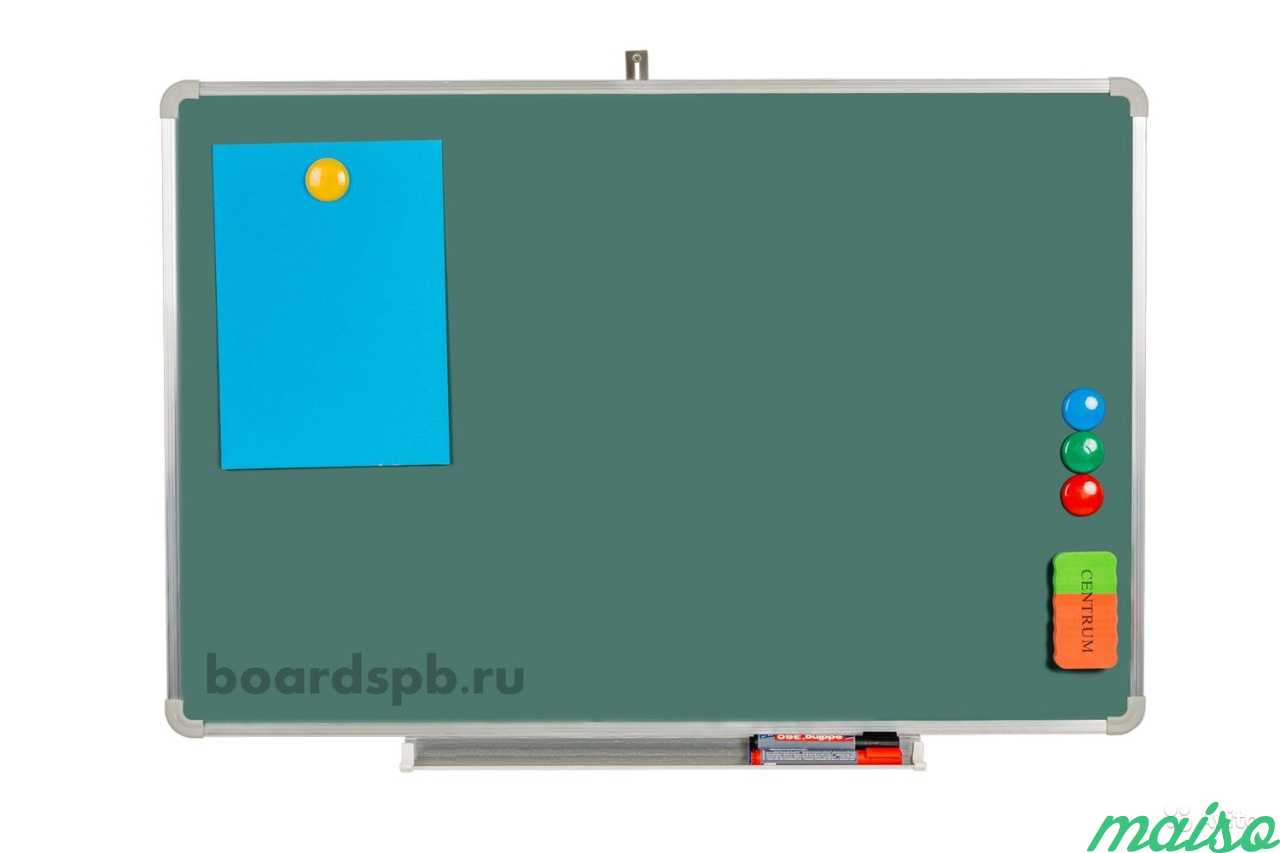 Доска меловая 100х75 см, новая школьная в Москве. Фото 2