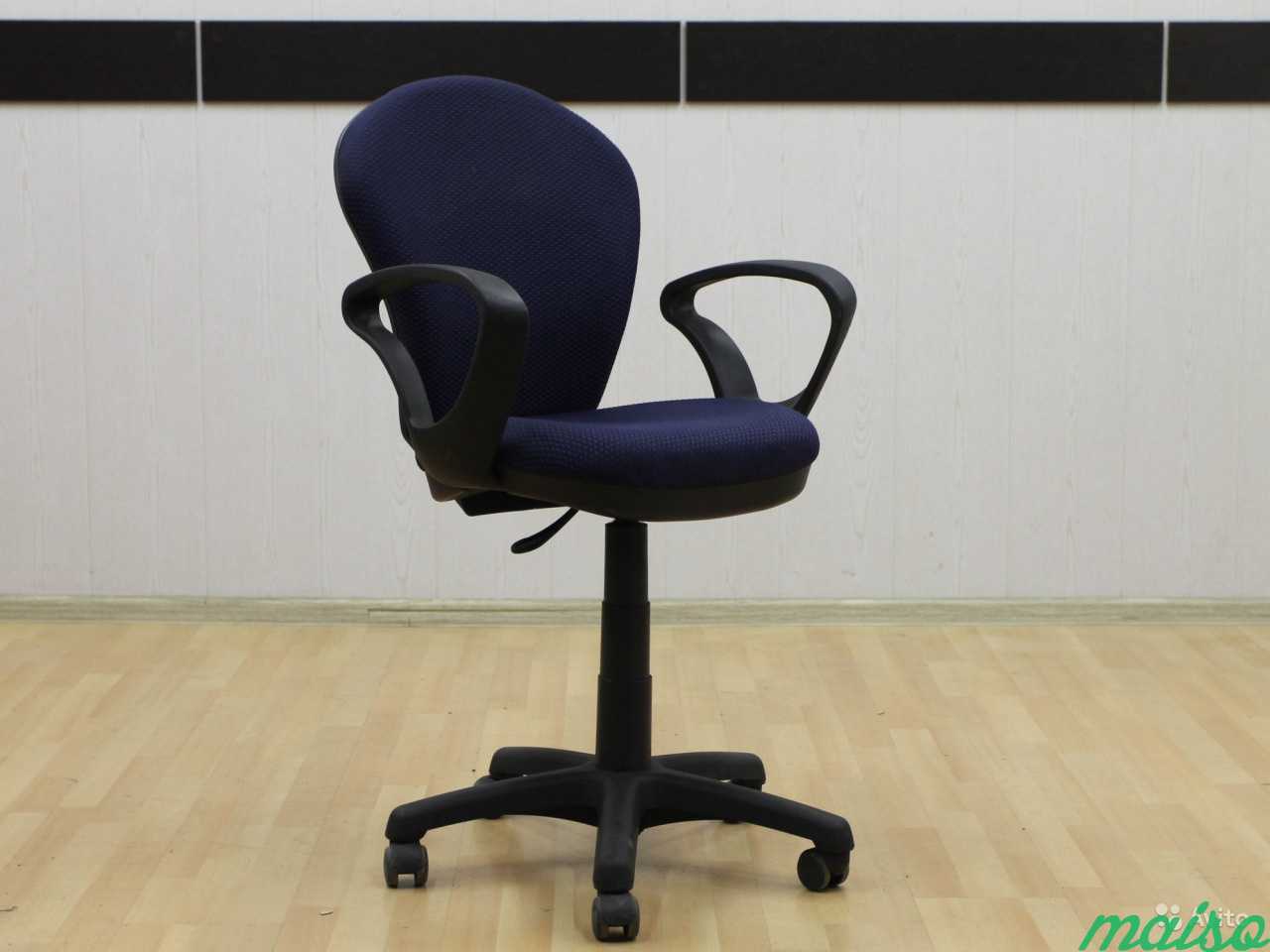 Кресло для сотрудника Синее Ткань (Арт. 0120н-2303 в Москве. Фото 6
