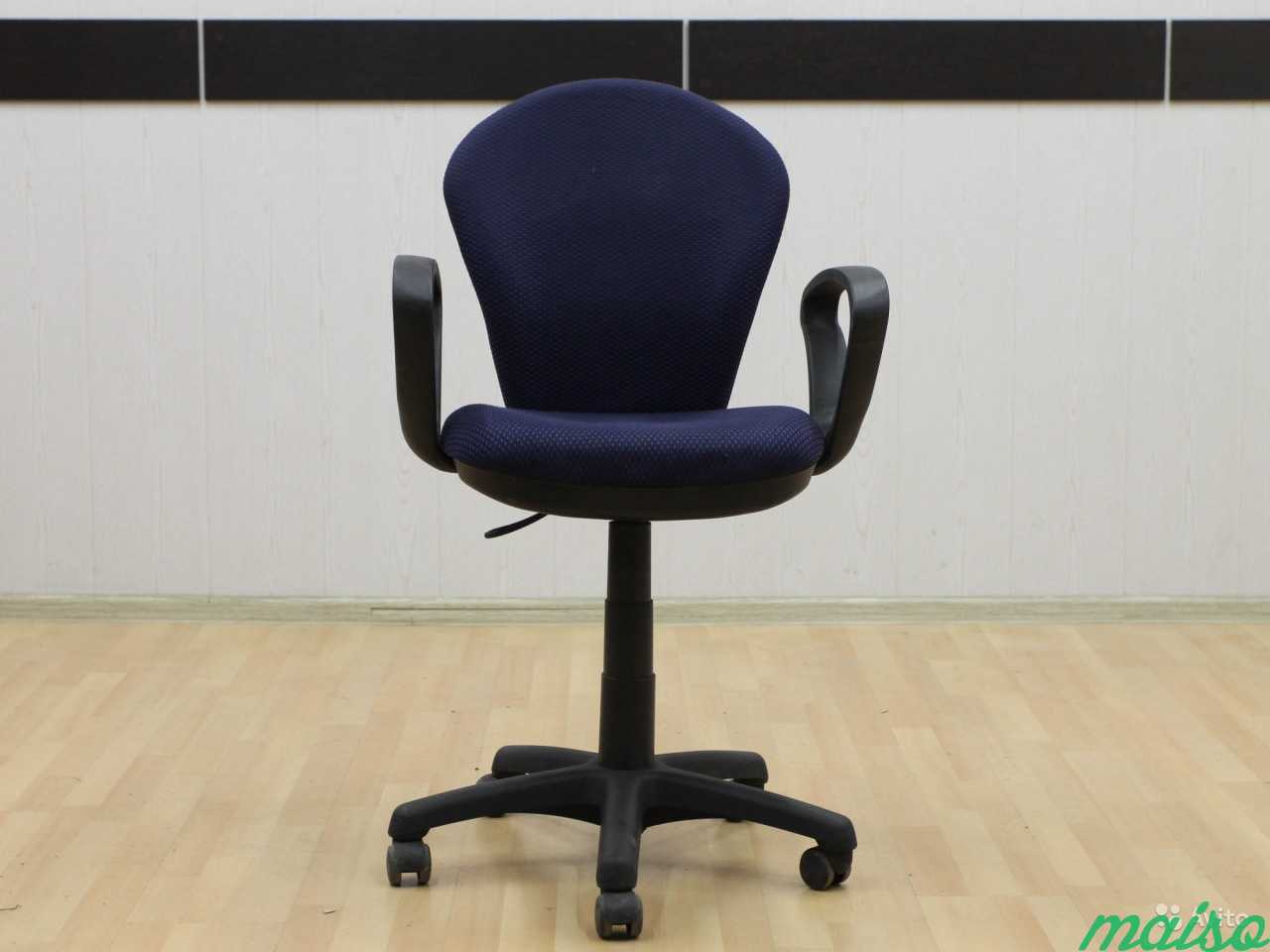Кресло для сотрудника Синее Ткань (Арт. 0120н-2303 в Москве. Фото 1