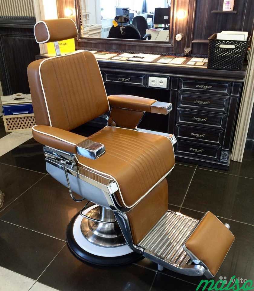Мужское парикмахерское кресло 9130,цвет коричневый в Москве. Фото 1