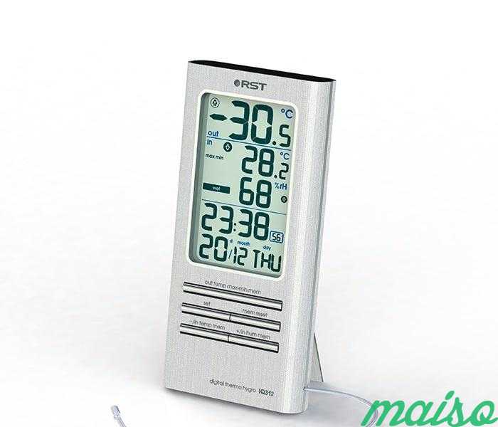 Цифровой термометр-гигрометр IQ312 aluminium в Москве. Фото 4