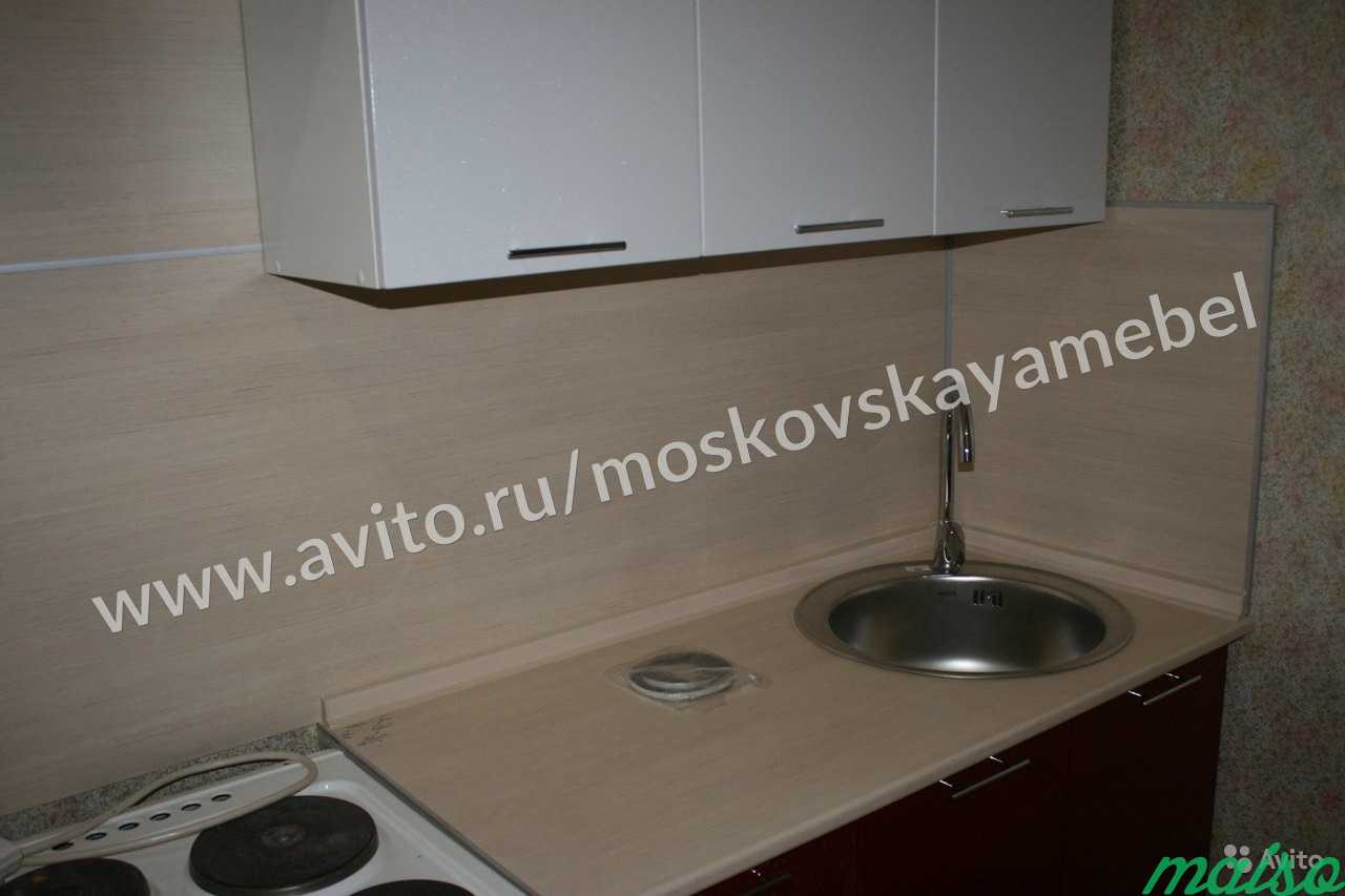 Кухня 3.7 м Валерия-м гранатовый/белый металлик в Москве. Фото 4