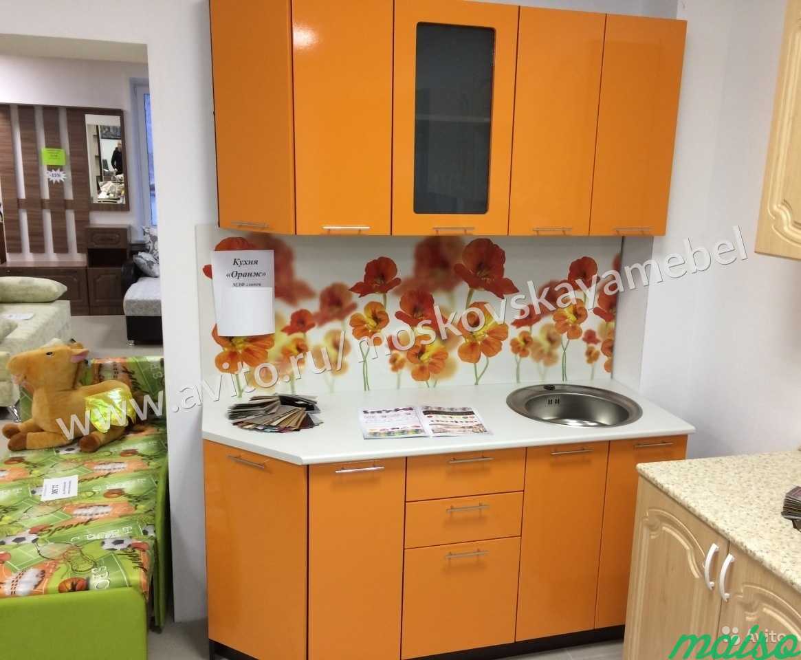 Кухня валерия-м оранжевый глянец 1.6 м. новая в Москве. Фото 1