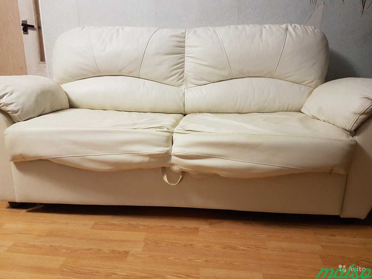 Кожаный диван-кровать Эвита в Москве. Фото 1