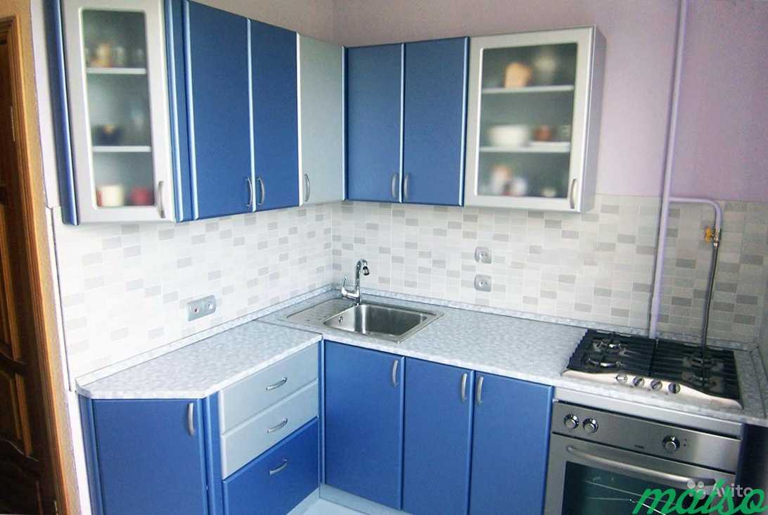 Кухня Виргиния синяя/серая в Москве. Фото 1