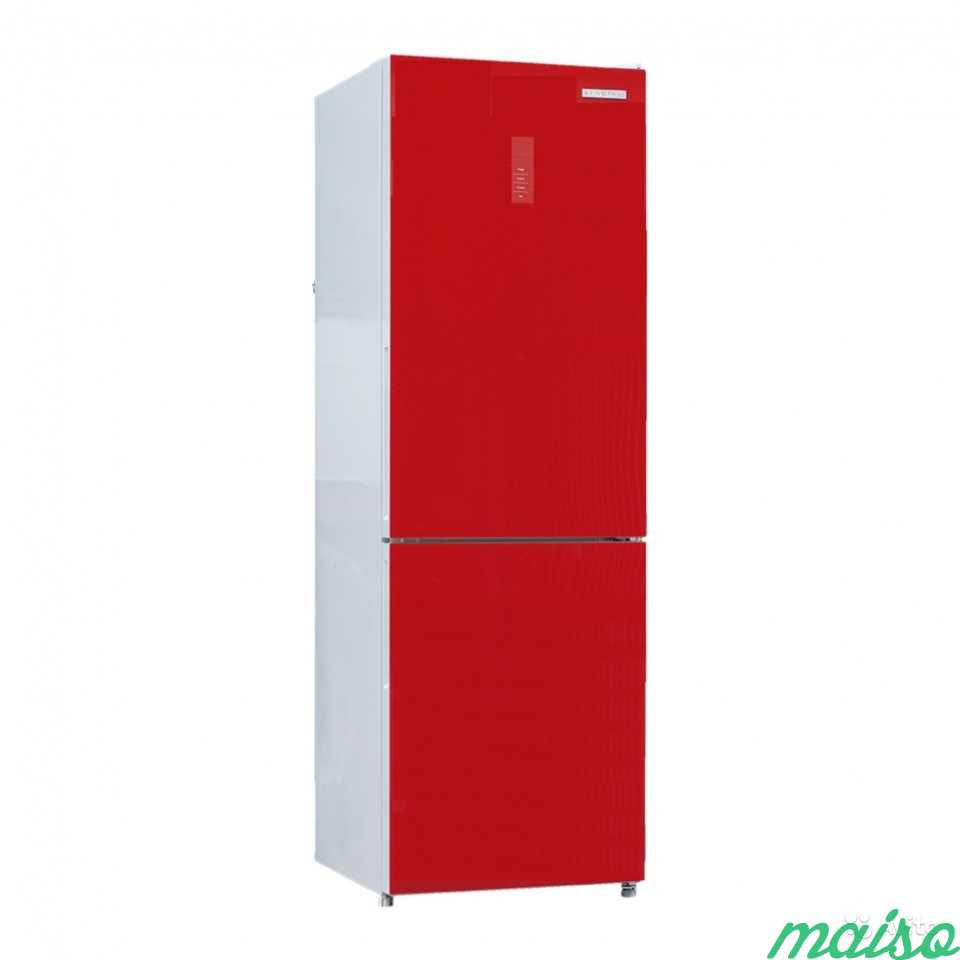 Холодильник Kenwood KBM-1855nfdgr цвет красный в Москве. Фото 2