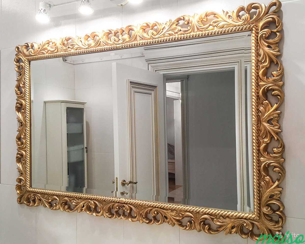 Большое зеркало в багете позолота новое красивое в Москве. Фото 1