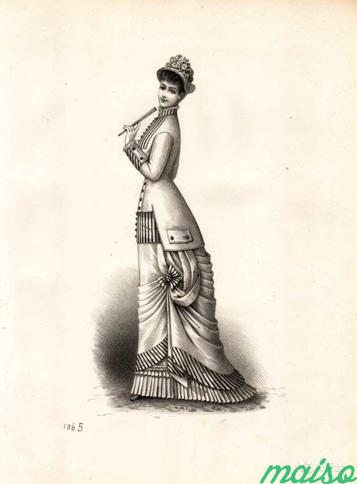 Мода Парижа, антикварная литография 1879 года в Москве. Фото 7