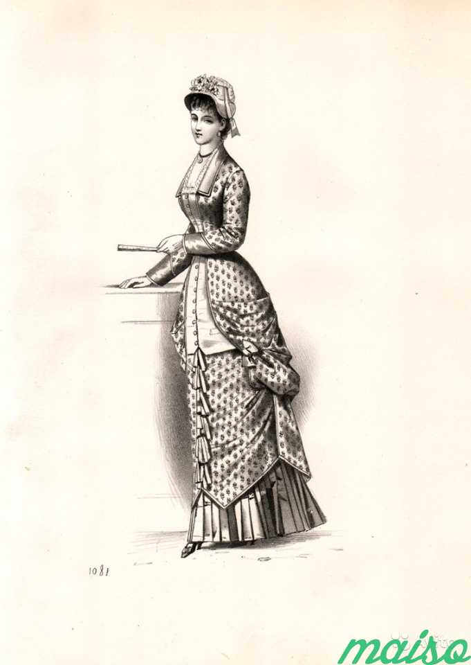 Мода Парижа, антикварная литография 1879 года в Москве. Фото 8