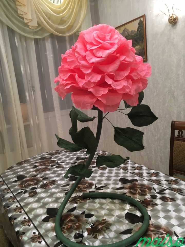 Роза из гофробумаги в Москве. Фото 1