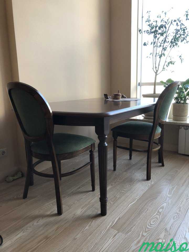 Стулья и обеденный стол из массива в комплекте с б в Москве. Фото 2