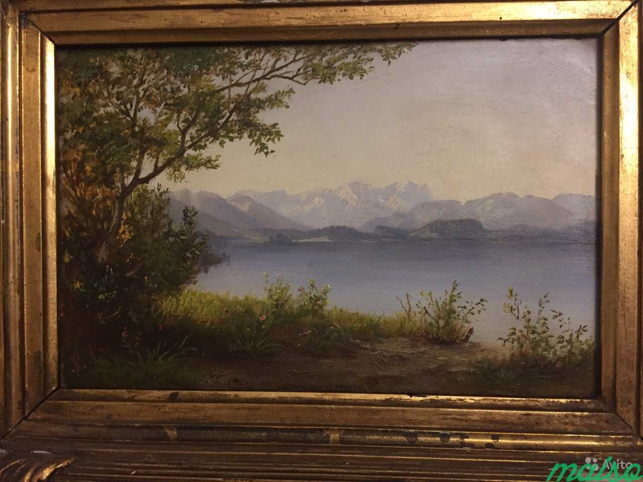 Старинная картина. Альпийское озеро в Москве. Фото 2