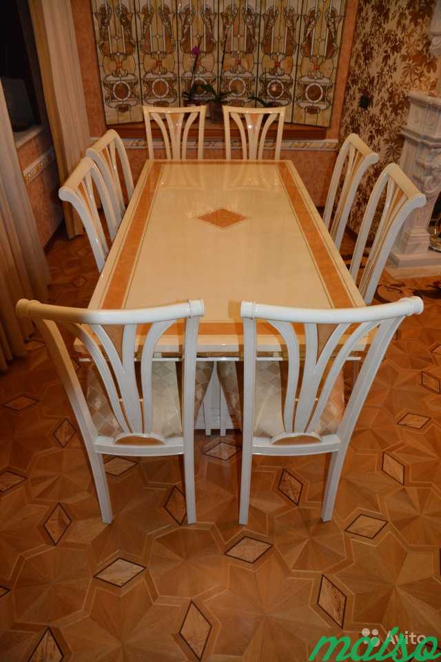 Столовая обеденная группа стол стулья 8шт Италия в Москве. Фото 7
