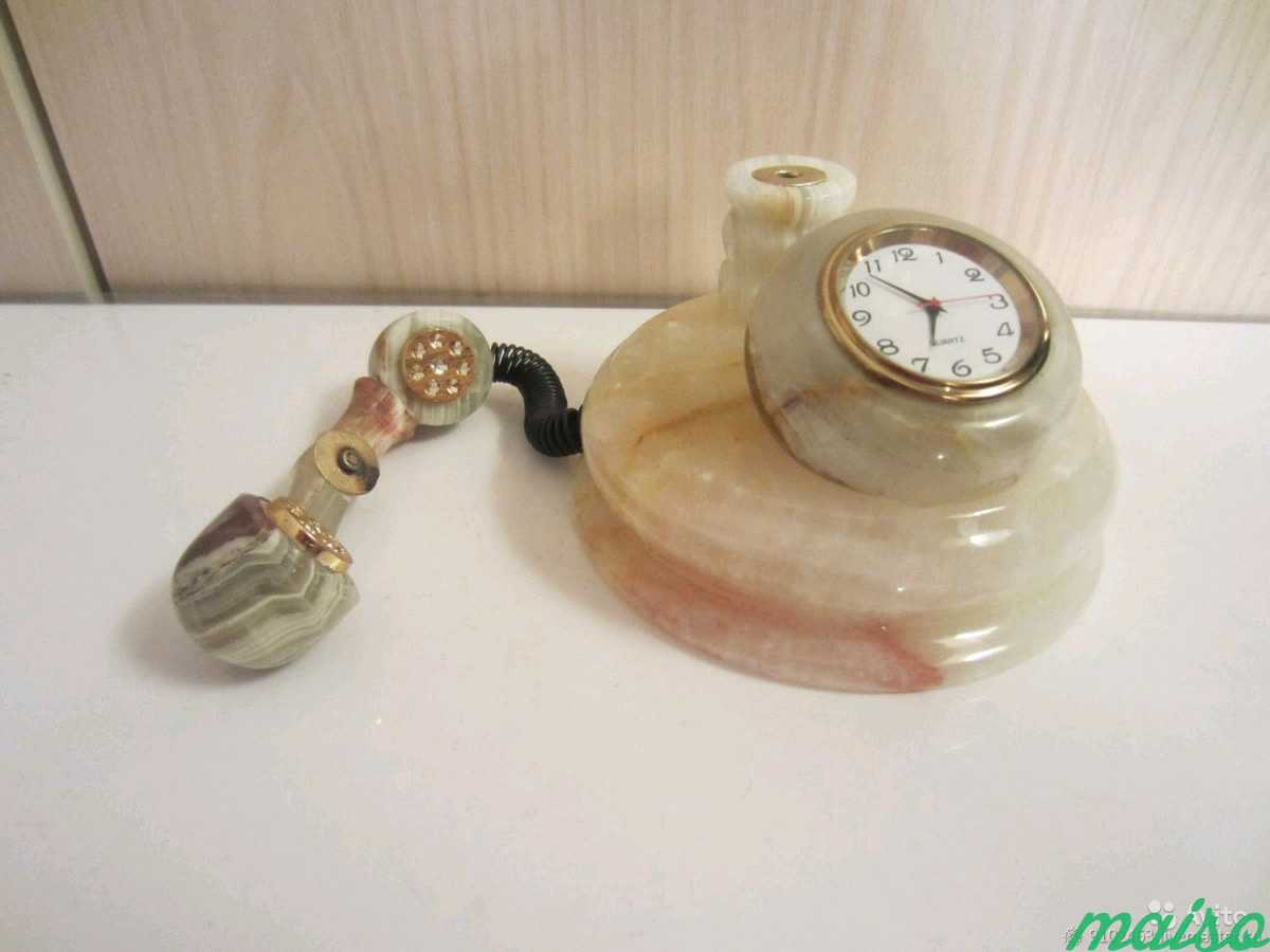 Винтаж: Часы Телефон из натурального оникса в Москве. Фото 2