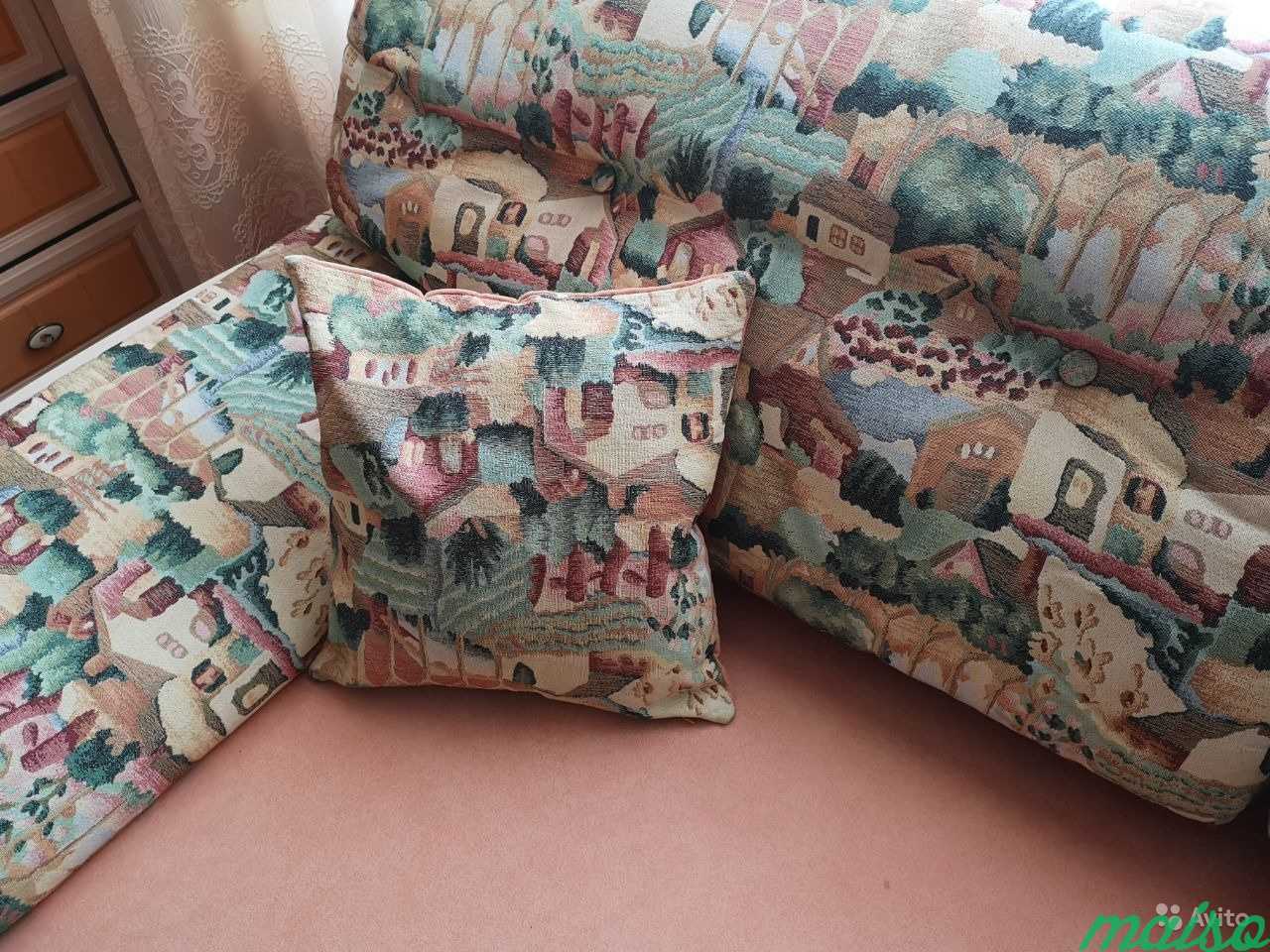 Комплект диванных подушек с чехлом на матрас в Москве. Фото 1