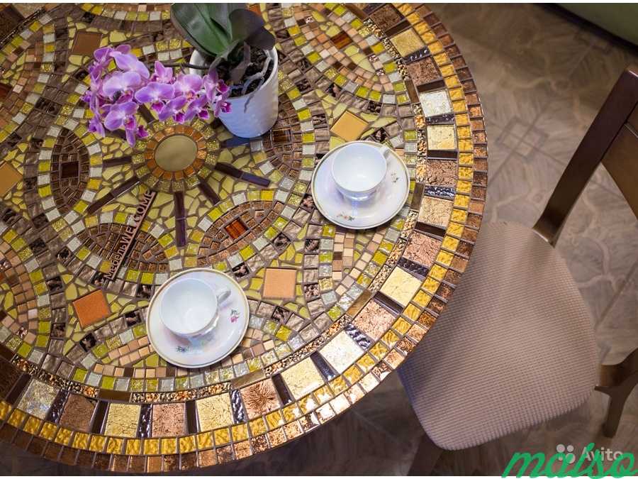 Круглый стол мозаика в Москве. Фото 8