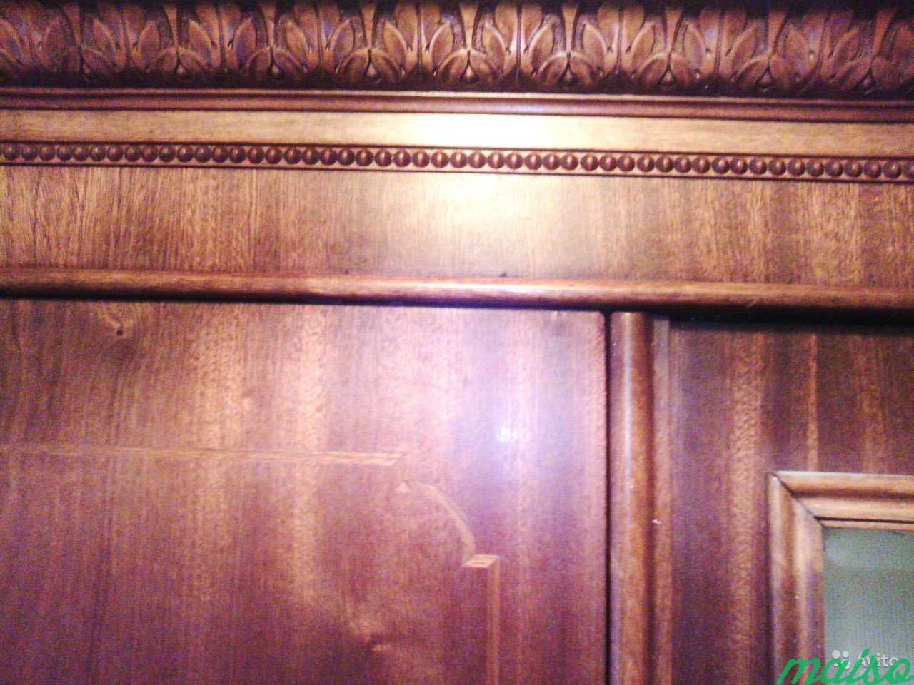 Шкаф-гардероб 3х створчатый зеркалльный с инкруст в Москве. Фото 3