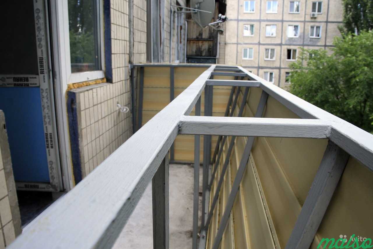 Балкон 3х1.5 с выносом конструкции по периметру в Москве. Фото 2