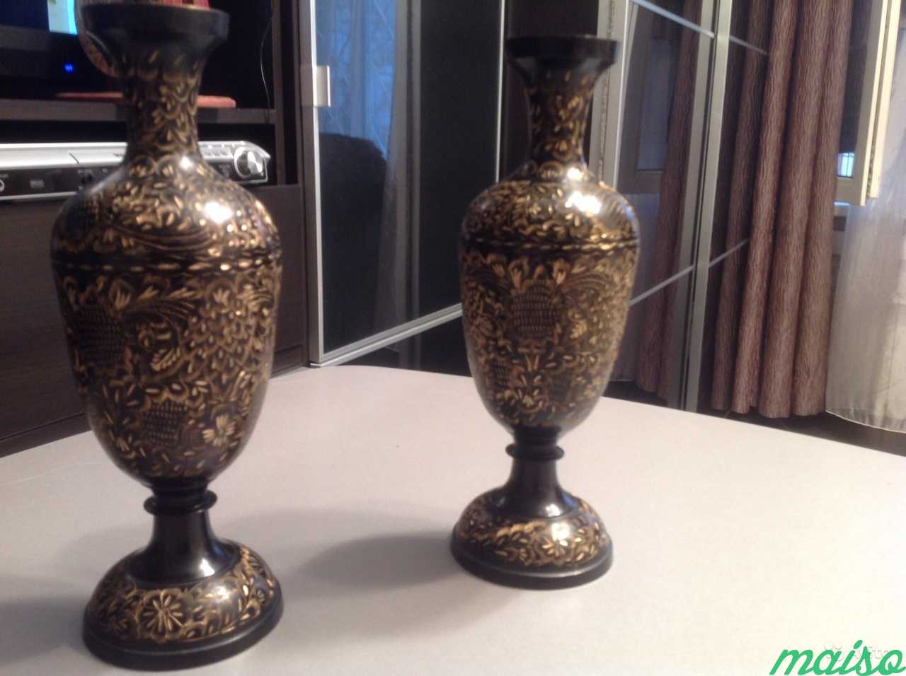 Две грузинские вазы ручной чеканки антиквариат в Москве. Фото 4