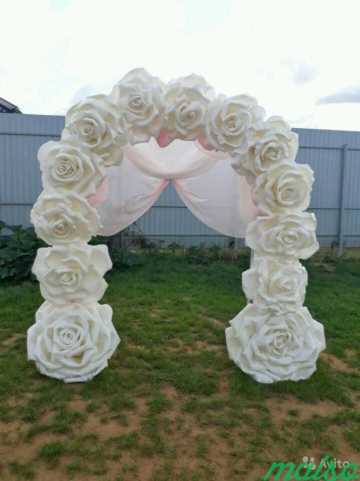 Свадебная арка с розами в Москве. Фото 1