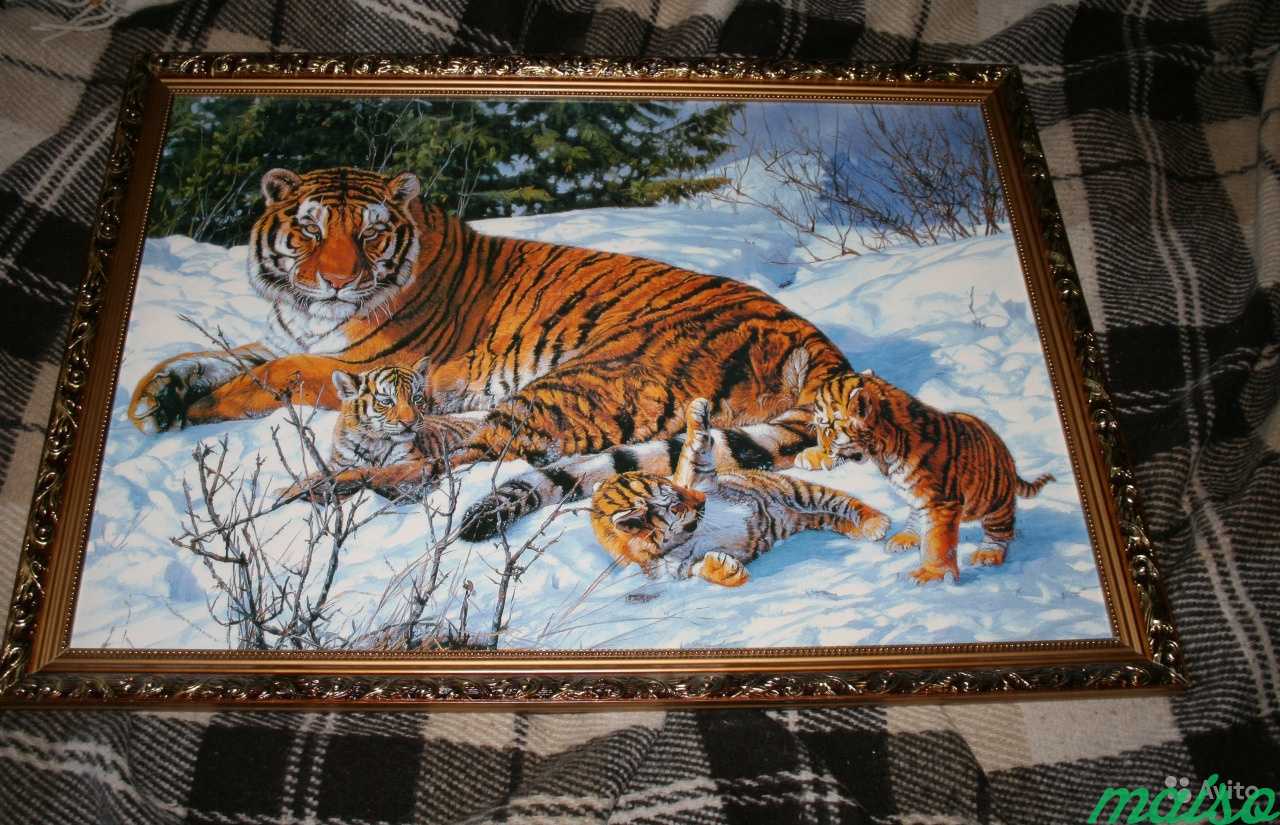 Картина тигры 77х55см в Москве. Фото 1