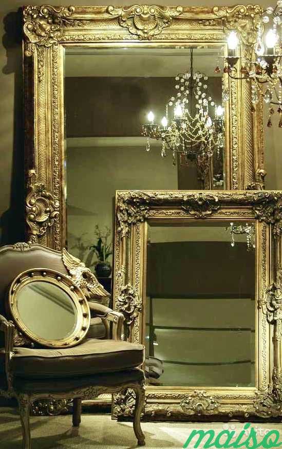 Зеркало винтажное напольное в багетной раме в Москве. Фото 4