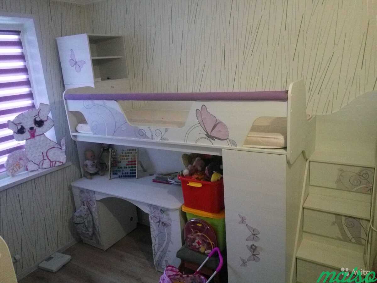 Детская, для девочки, Двух ярусная Кровать-чердак в Москве. Фото 3