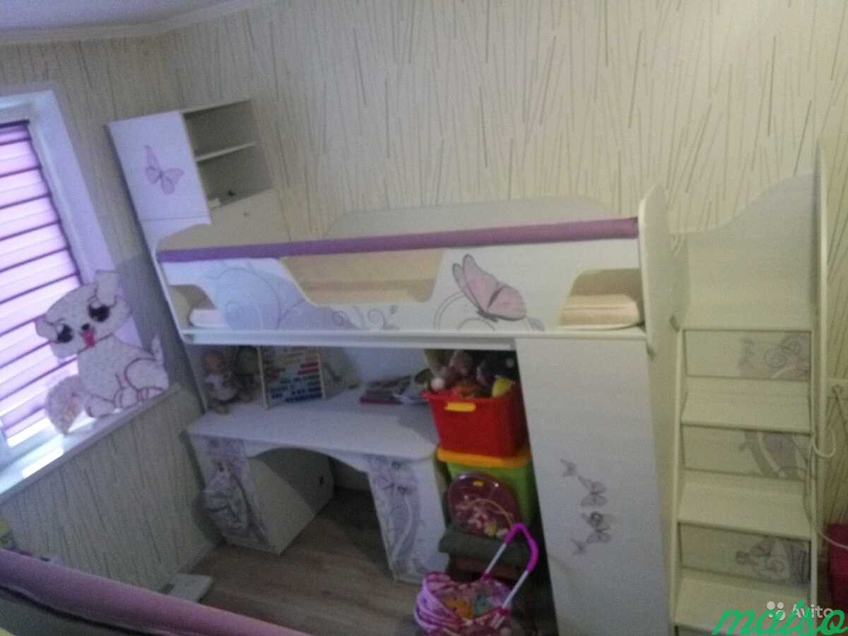 Детская, для девочки, Двух ярусная Кровать-чердак в Москве. Фото 2