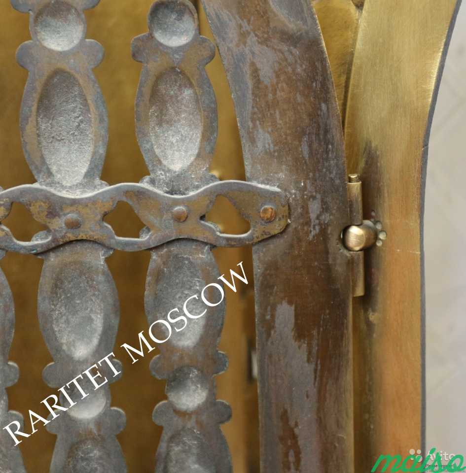 Антикварный каминный экран бронза Франция 1 в Москве. Фото 8