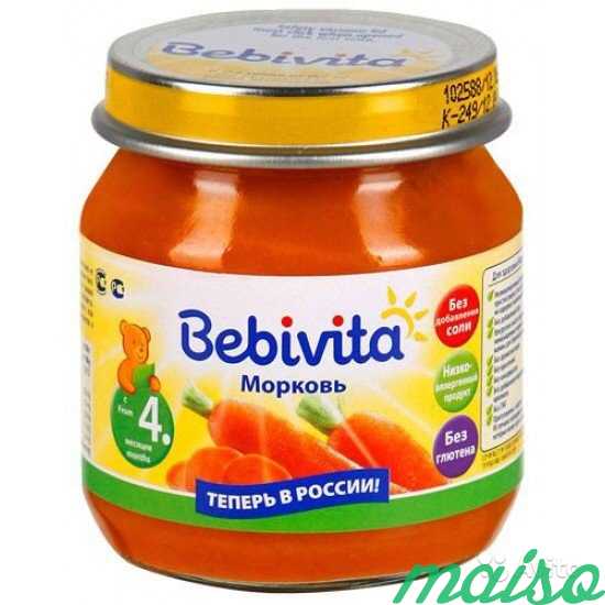 Bebivita пюре морковное, бесплатная доставка в Москве. Фото 1