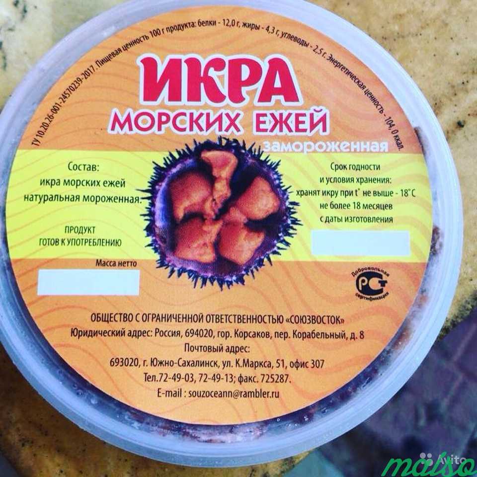 Вытяжка из икры морского ежа как приготовить